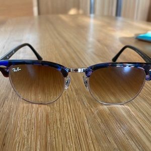 Ray-ban clubmaster fleck sunglasses, lightly used condition.